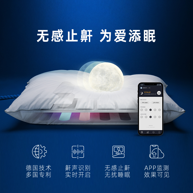 nitetronic添眠智能止鼾枕M6 助眠枕头睡眠监测打呼噜枕头睡眠仪