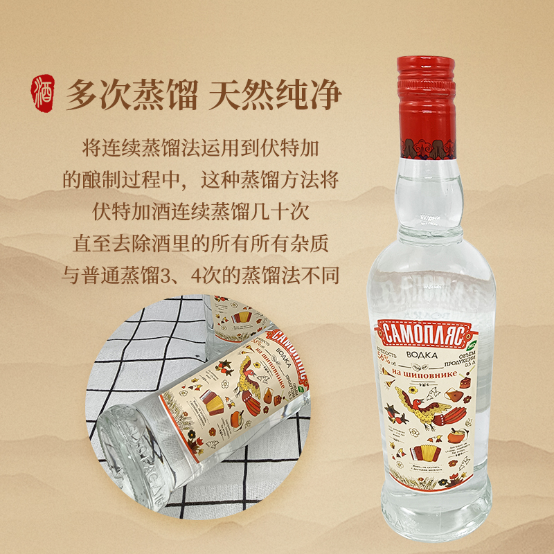 小鸟伏特加56度小瓶俄罗斯原装鸡尾酒生命之水白酒伏特加96度烈酒 - 图0