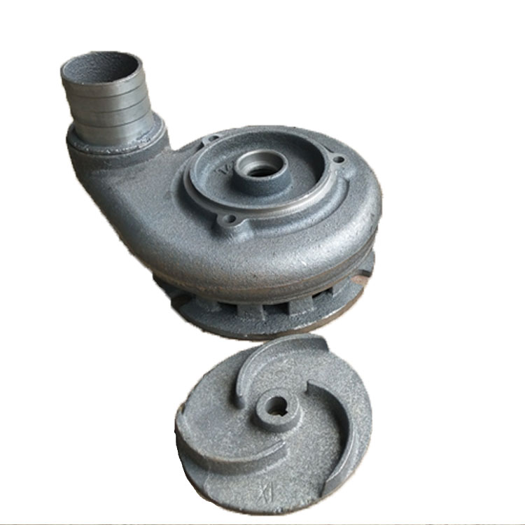 污水泵蜗壳泵头底座叶轮铸铁750w1.5kw无堵塞污水泵配件出水泵体