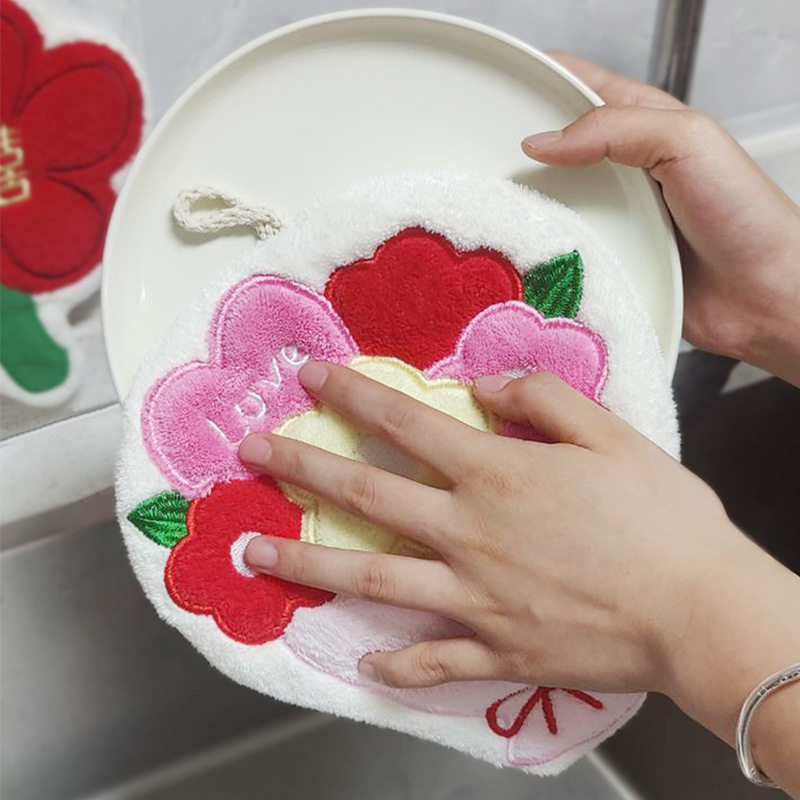 结婚擦手巾喜字小花挂式毛绒柔软吸水家用情侣陪嫁喜庆擦手毛巾,淘宝优惠券,粉丝福利购,淘宝优惠卷