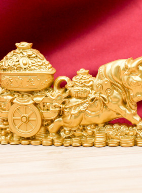 牛摆件金属工艺品生肖牛办公桌室家居客厅玄关保险会销商务礼品