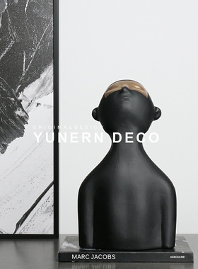 速发简约轻奢抽象人物造型雕装摆件展厅样板房饰家居软塑间品