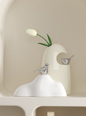 速发时来运转摆厅寓意好奶油乔高级感客件电视酒柜桌面装饰品风迁