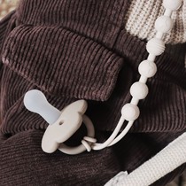 Nordic Wind Baby Anti Fall Nipple Chain Baby Tooth Glue Toy Anti Fall Chain Anti-Lose Rope Bean Bean Chain Clip