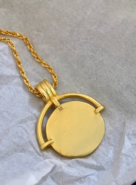 纯银镀18k金刘亦菲玫瑰同款项链