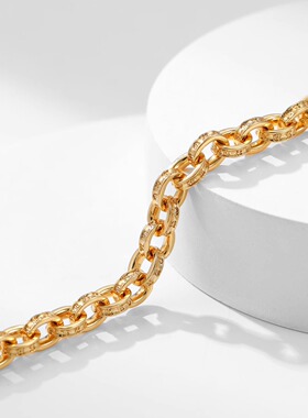 银镀22k金轻奢情侣同款字母手链