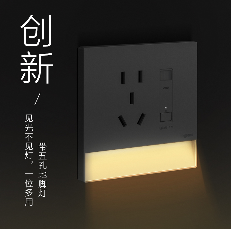 罗格朗开关插座面板家用超薄墙壁五孔插座86型暗装仕典plus暮光绿 - 图3