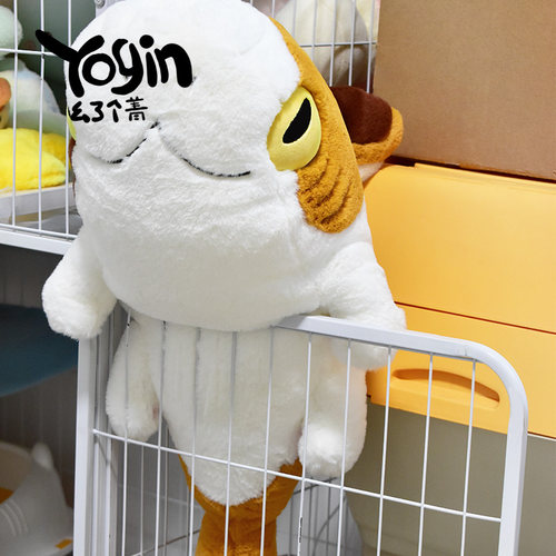 【YOGIN幺了个菁指定店铺】鲨猫三花毛绒玩偶可爱公仔抱枕玩具 - 图1