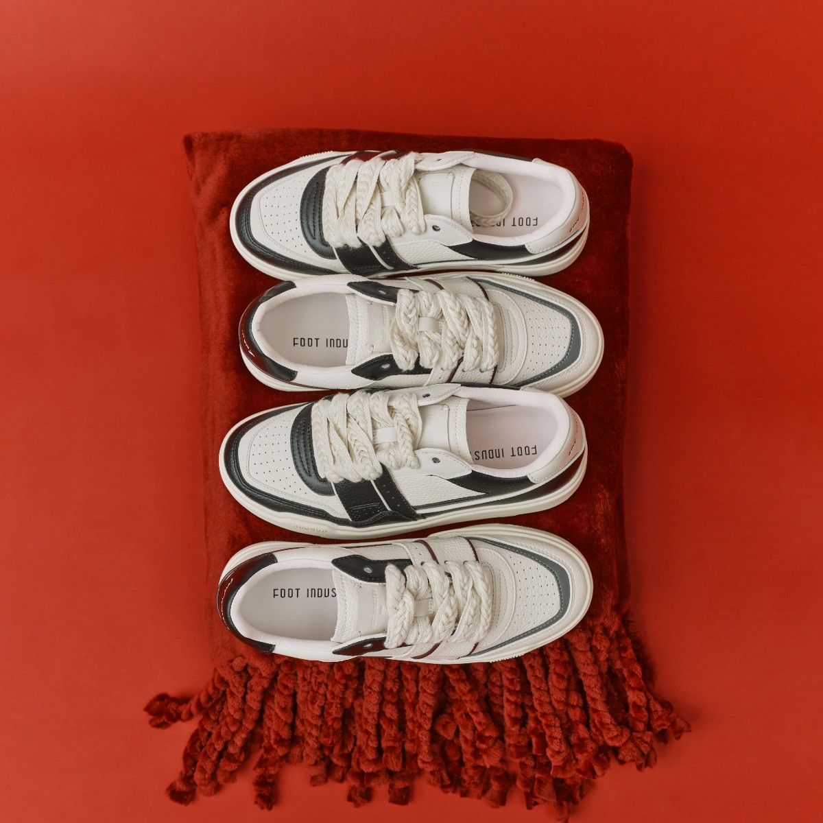 足下工业 FOOT INDUSTRY 90s板鞋休闲鞋黑白运动休闲舒适男女同款,淘宝优惠券,粉丝福利购,淘宝优惠卷