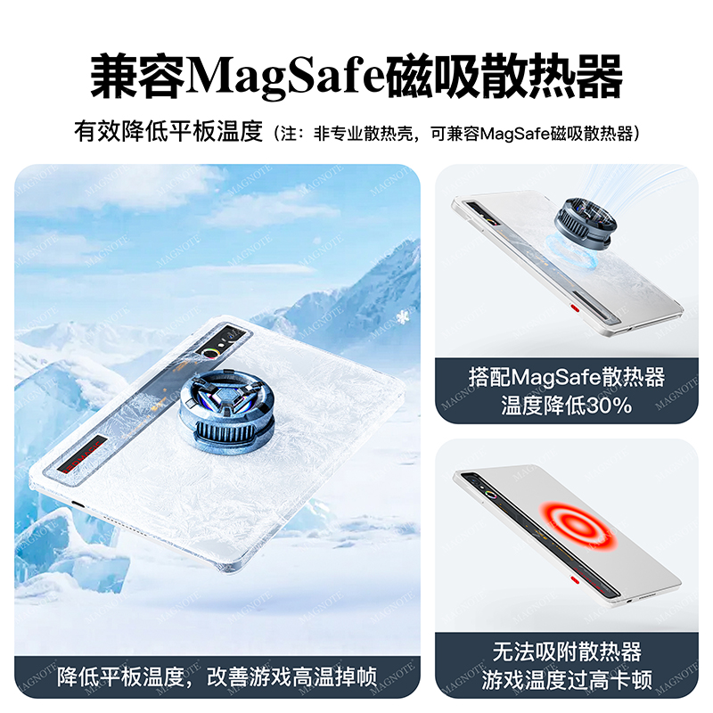 magsafe磁吸!适用红魔3pro联想Y700第四代保护套红米KPad透明散热平板专用华为matepadmini8.8保护壳硬电竞 - 图2