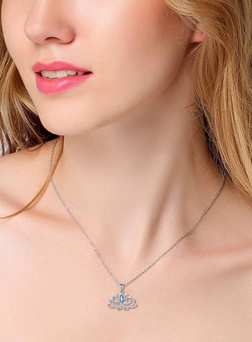 Elegant High-end Lotus Necklace High-end Light Luxury