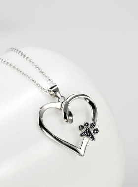 Explosive Cute Animal Necklace Cat Claw Foot Love Necklace