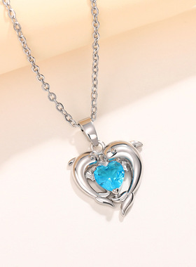 Cute Dolphin Necklace Women's Light Luxury Ins Niche