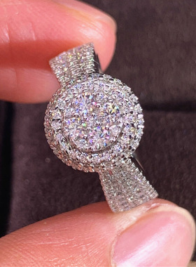 Fashion Diamond Ring Simulation Super Flash Diamond Copper
