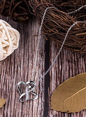 Necklace Love Mother And Child Double Heart Mother's Day