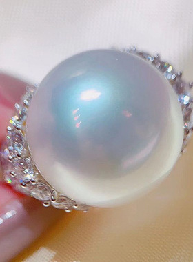 Baroque Vintage Imitation Pearl Ring Women's Oversized