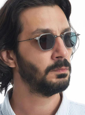 日系moleubak欧美小框欧美复古太阳镜新款墨镜时尚多边形金属