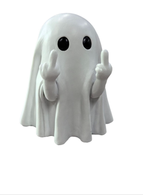 新品万圣节中指幽灵摆件