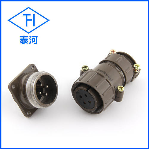 P28K9Q P28J9A 4芯圆形航空连接器 插头插座 另有P28K2Q P28J2A - 图0
