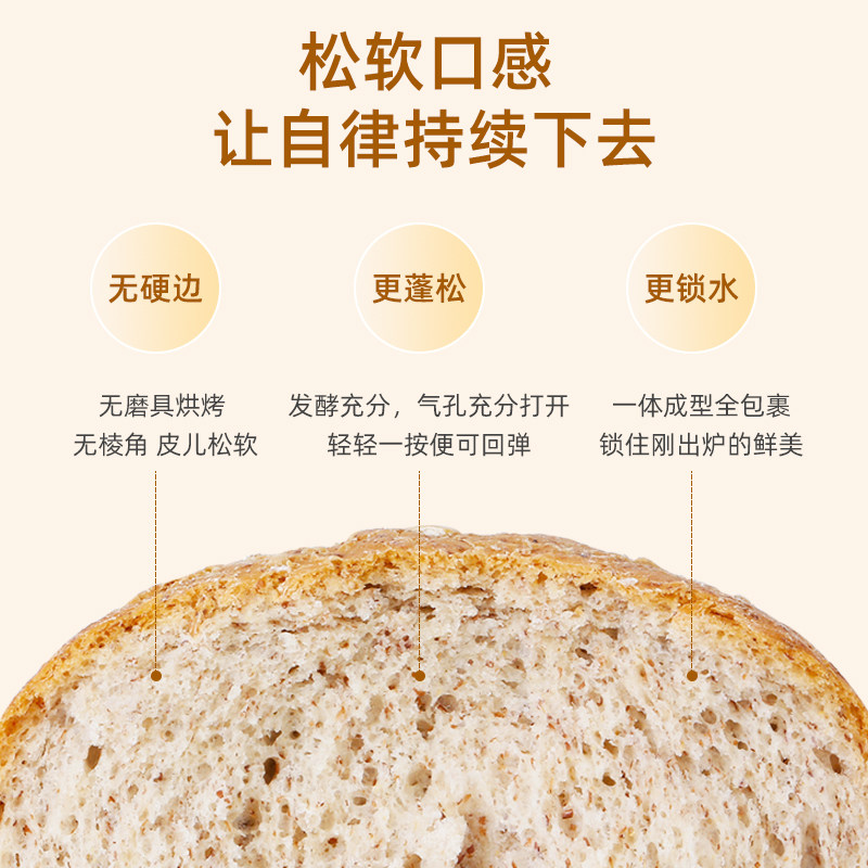 全麦低脂肪欧包整箱无添蔗糖面包 铁胃小当家西式糕点