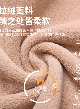 秋冬肩部卡拉绒御寒保暖快速储温