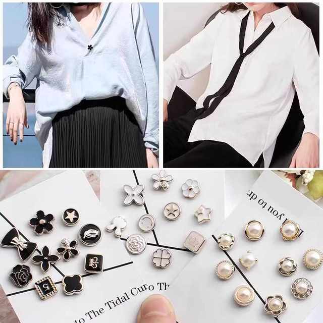 Shirt chest anti-exposed buttons