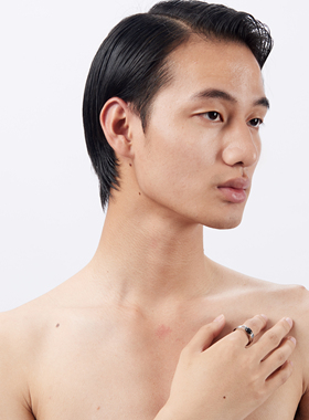 黑曜石戒指humidcave原创男女