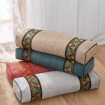 Buckwheat Pillow Care Neck Pillow Chinese Style Retro Agrass Leaves Palace Wellness Health Aid Sleep Care Cervical Spine Square Pillow Single Pillow Inner