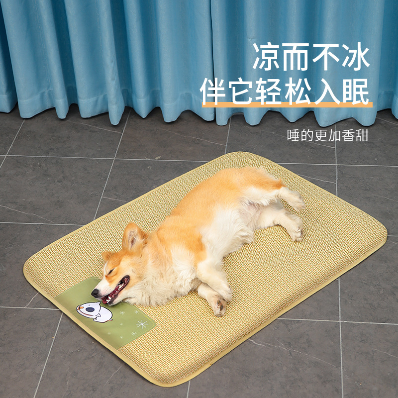 狗狗凉席垫四季通用夏季宠物降温睡垫猫咪解暑散热凉席垫防湿冰垫-图0