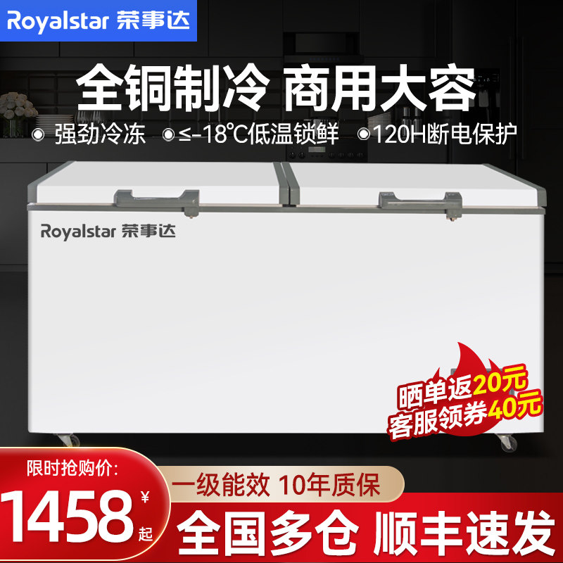 荣事达商用大容量保鲜冷冻大冰箱 荣事达日普冷柜