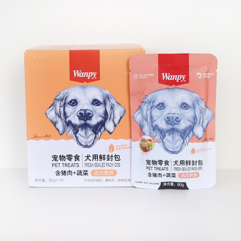 柒仔宠物 40包wanpy顽皮鲜封包狗罐头牛肉鸡肉狗零食湿粮妙鲜封包