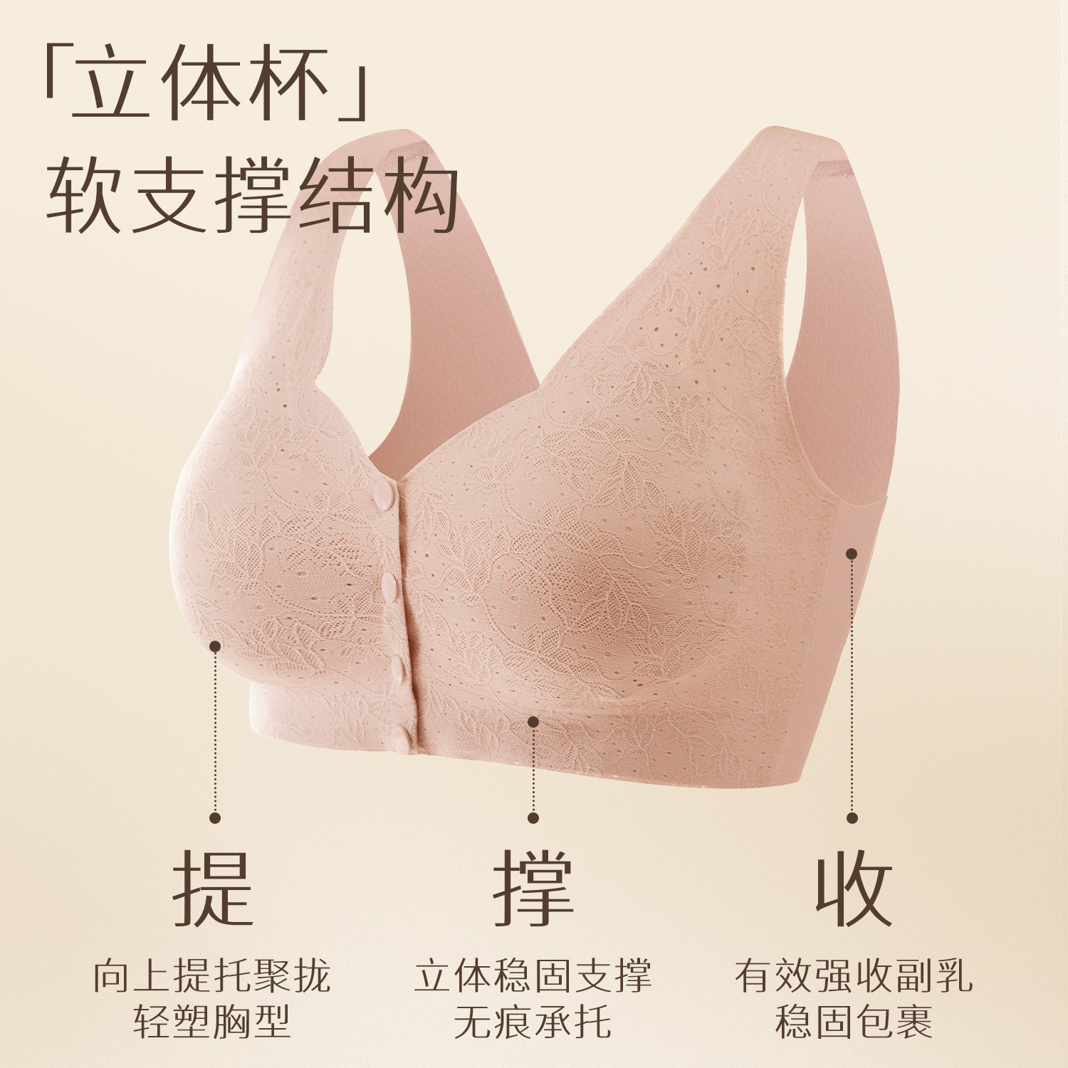 妈妈内衣文胸无钢圈聚拢无痕透气背心中老年妇女胸罩固定杯防下垂,淘宝优惠券,粉丝福利购,淘宝优惠卷