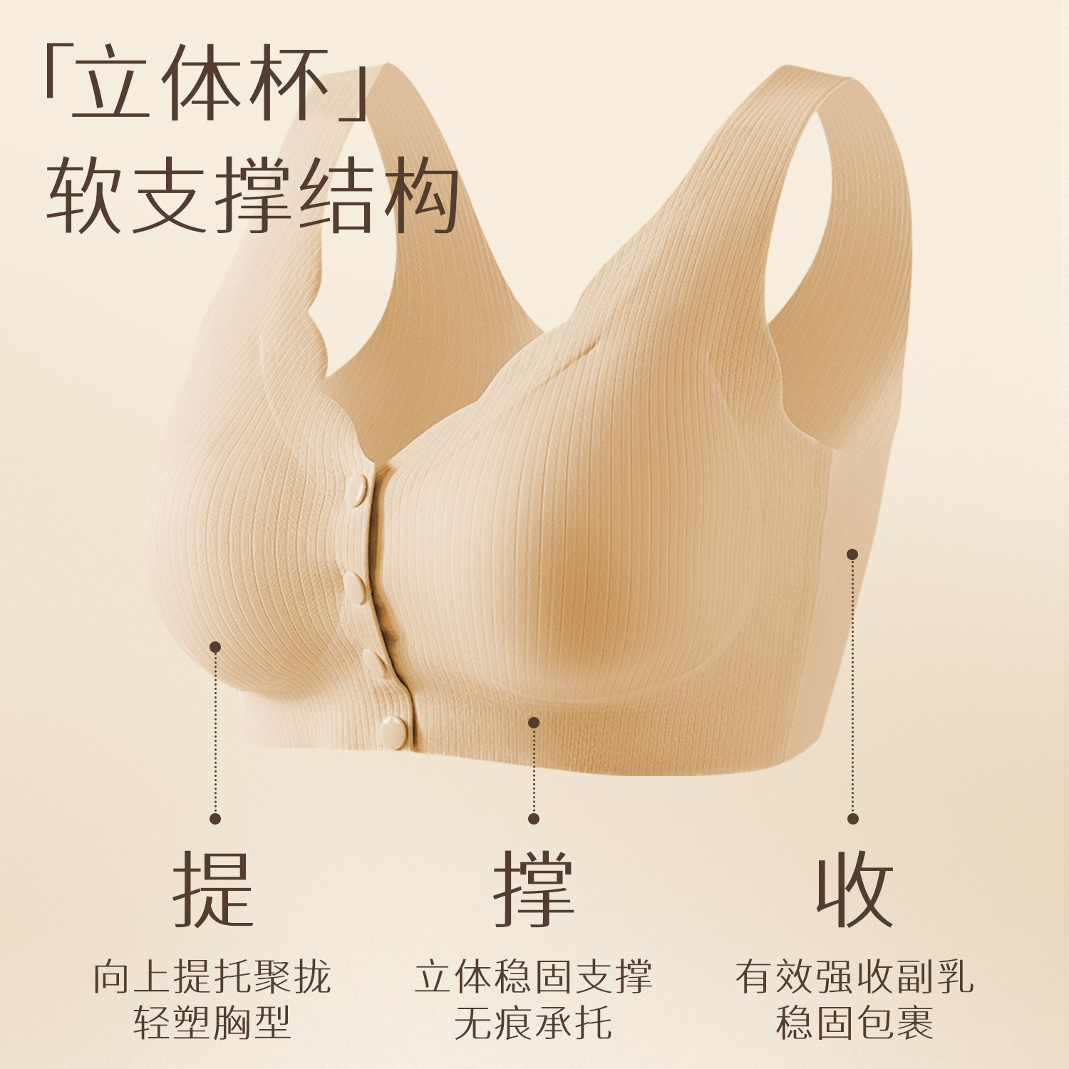 中老年文胸前扣妈妈背心内衣老年人妇女无钢圈胸罩无痕美背收副乳,淘宝优惠券,粉丝福利购,淘宝优惠卷