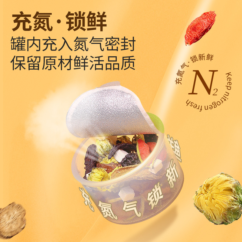 精选谯韵堂正品菊花决明子茶510g小罐装送礼金银花牛蒡护养生肝茶