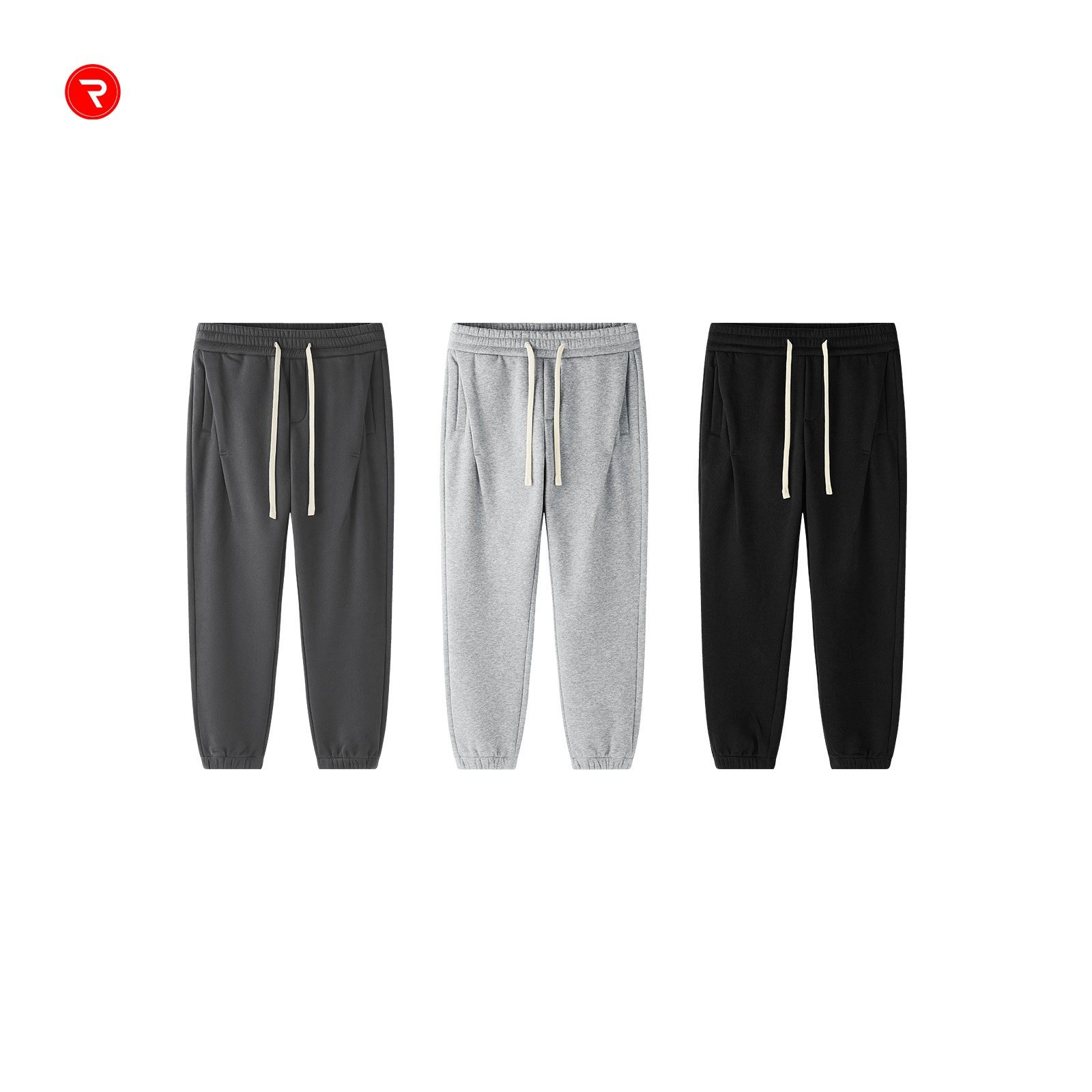 重新加载秋冬碳素磨毛加绒加厚保暖宽松松紧腰百搭束脚休闲针织裤 - 图1