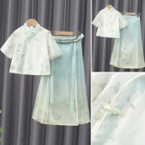 Летняя тонкая юбка, детское ханьфу, ципао, подходит для подростков