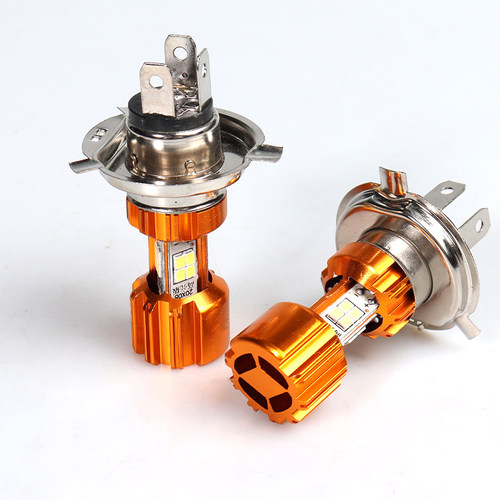 电动车灯泡led强光摩托车大灯超亮前大灯12V48V80V内置前灯双爪灯 - 图2