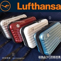 (delivery of hand carrying strap) Practical hard shell travel bag Lufthansa Identical Wash Toiletry Bag Makeup Bag containing box