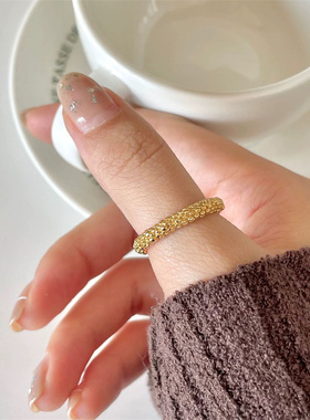 嘉兴银家s925纯银波光粼粼戒指