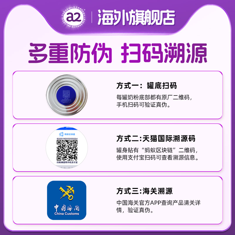 a2紫白金4段儿童调制乳粉A2蛋白质宝宝澳洲奶粉3岁以上四段900g