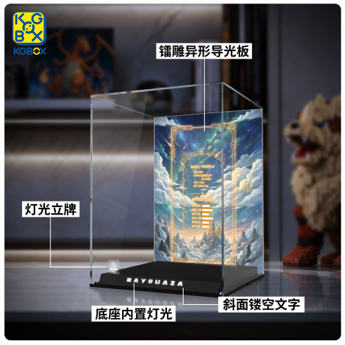 KGBOX适用乐高收纳盒裂空座收藏级亚克力内置灯光精美背景收纳盒 - 图0