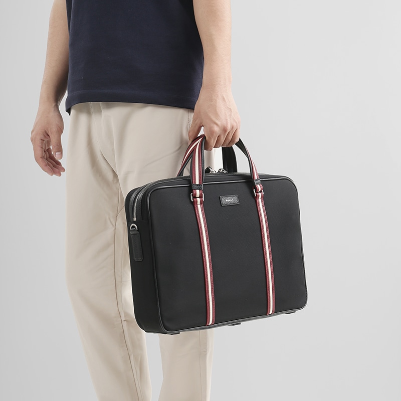 BALLY男士公文包电脑包男包手提单肩斜挎包通勤包 CODE BRIEFCASE - 图1