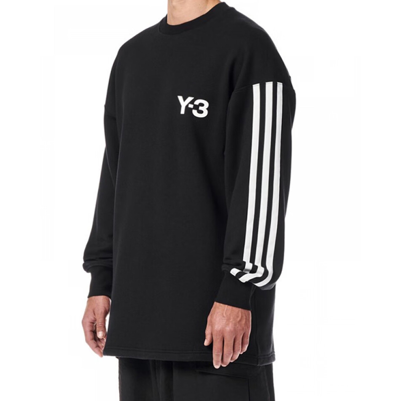 Y-3  男士CH1 CREW SWT圆领长袖卫衣运动衫LOGO图案 HG6073 - 图1