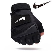 Outdoor Sports Semi-Finger Gloves Mens Sturdy Breathable Wear Resistant Protective Tactical Gloves Anti-Slip Riding Gloves All Finger
