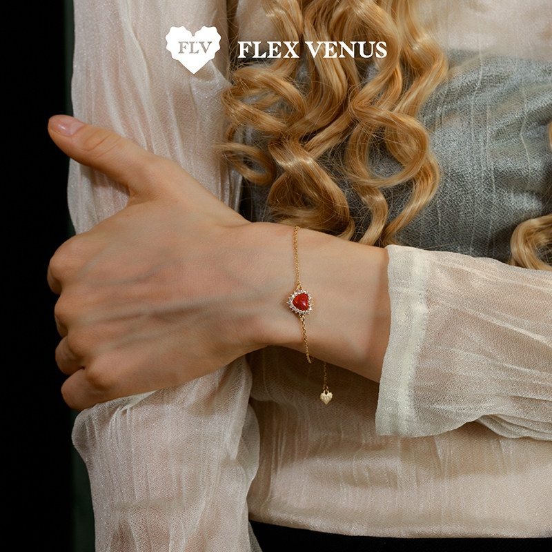 明星同款 FLV心动手链 小众设计高级感轻奢时尚百搭欧泊石饰品