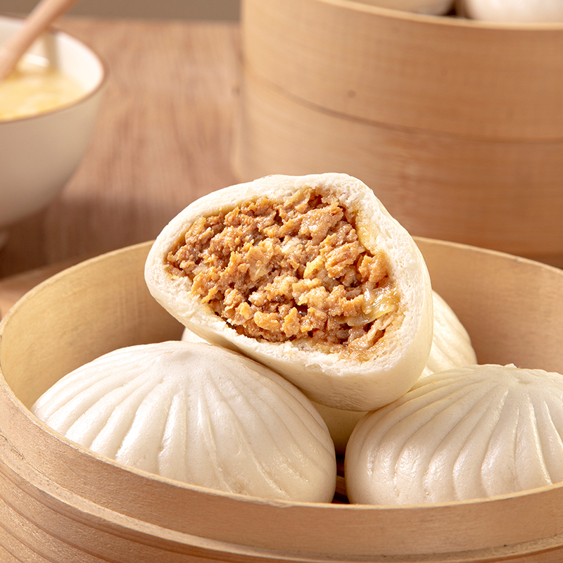 三全快厨猪肉包大包子早餐店商用香菇青菜包奥尔良鸡肉冷冻半成品