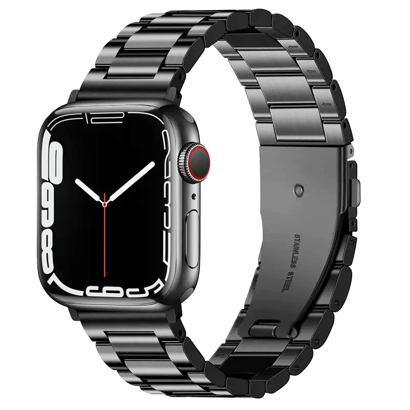 适用iwatch9苹果手表表带applewatch9/7/6/5代手表带智能金属se不锈钢49替换s7链式s5配件运动男女款s6腕带s8 - 图0