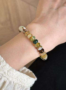 天然绿玛瑙手串女高级感小众设计