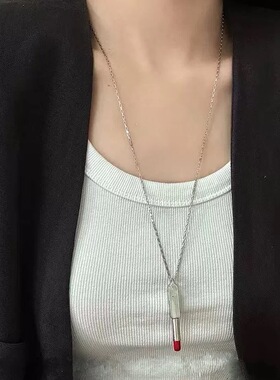 网红ins博主同款口红造型毛衣链