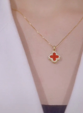 2025年新款时尚气质双面四叶草